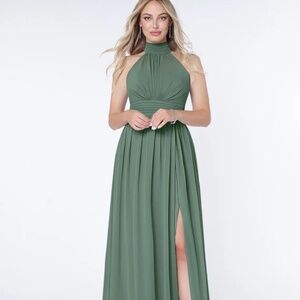 Azazie Iman dress eucalyptus